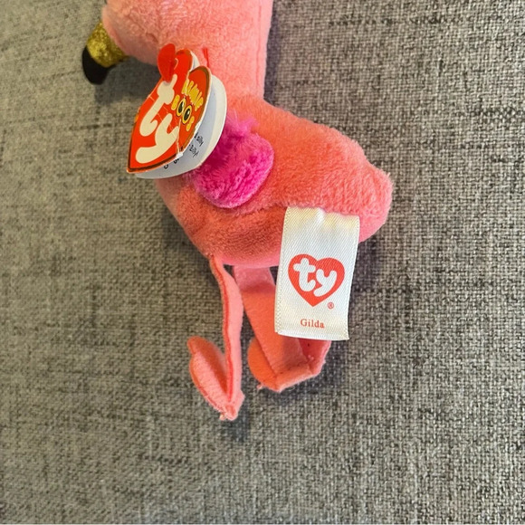 TY BEANIE BOO Pink Flamingo Key Chain - Picture 4 of 5